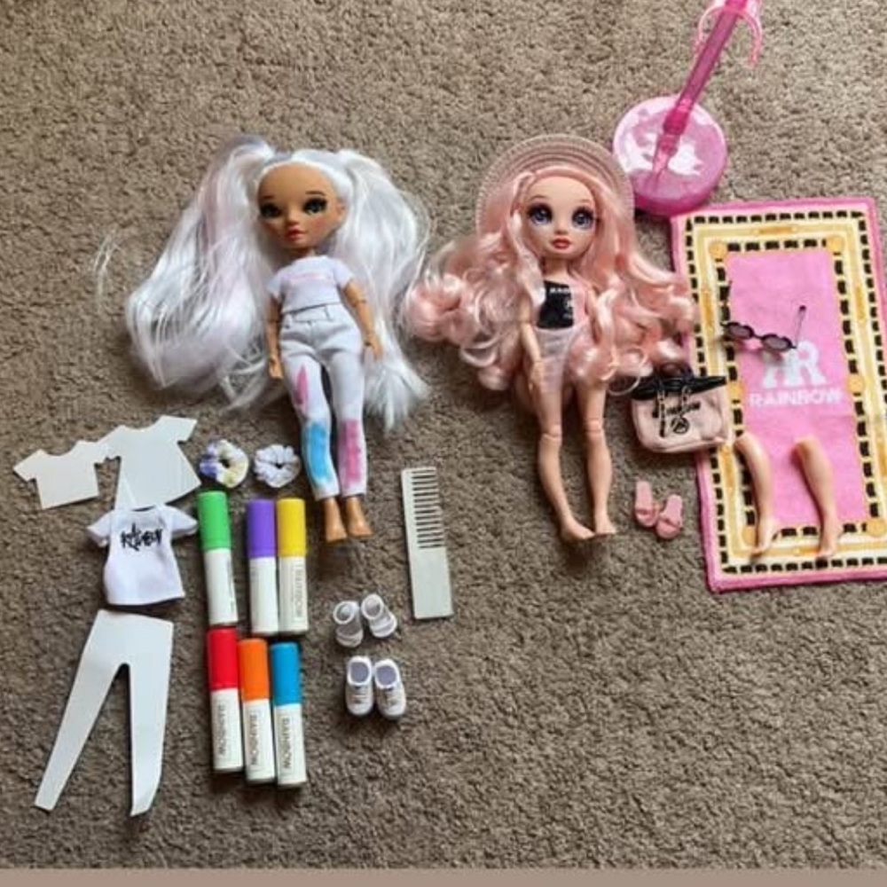 Rainbow Fashion Doll Set - Multicolor